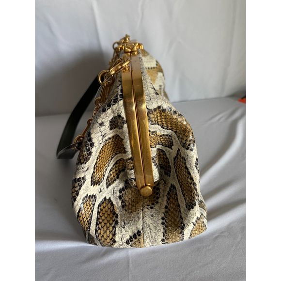 Tory Burch Python Print Chain Shoulder Bag - Picture 5 of 12